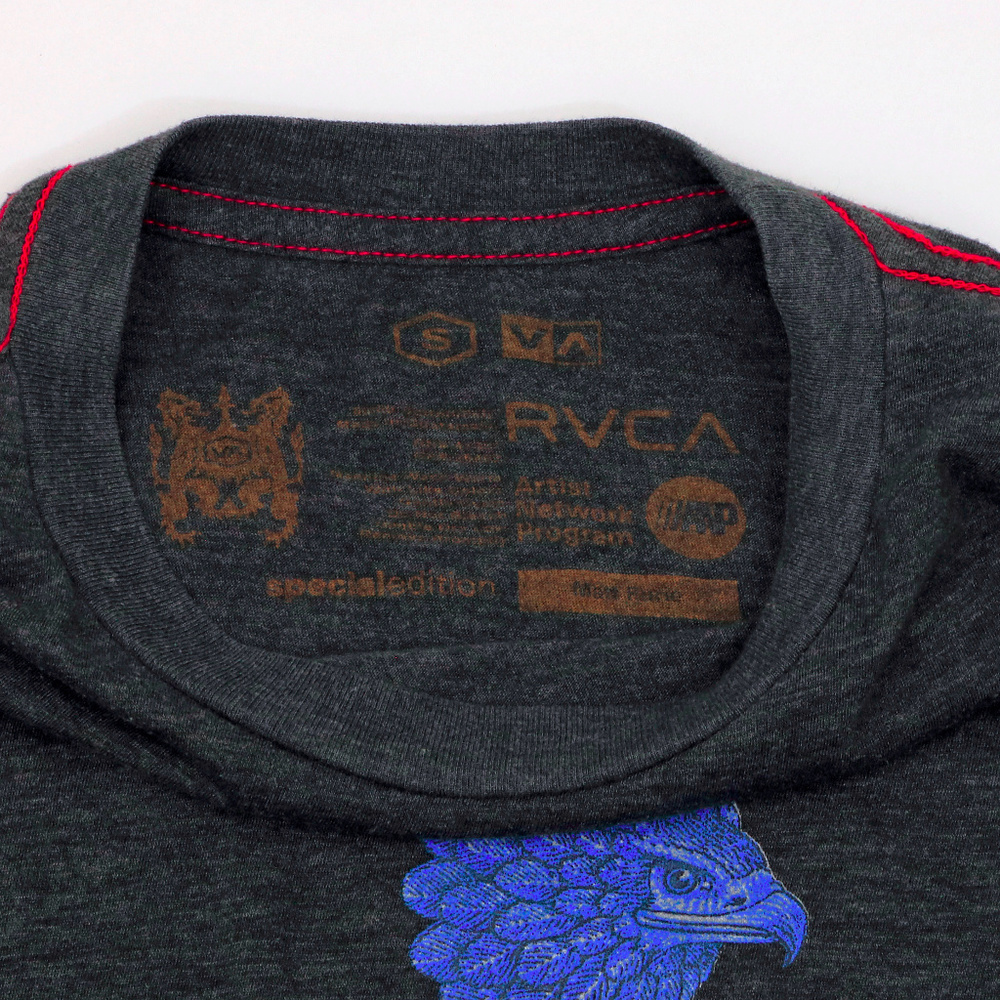 EUC RVCA Artist Network Program Heathered Gray Tee - Picture 3 of 4